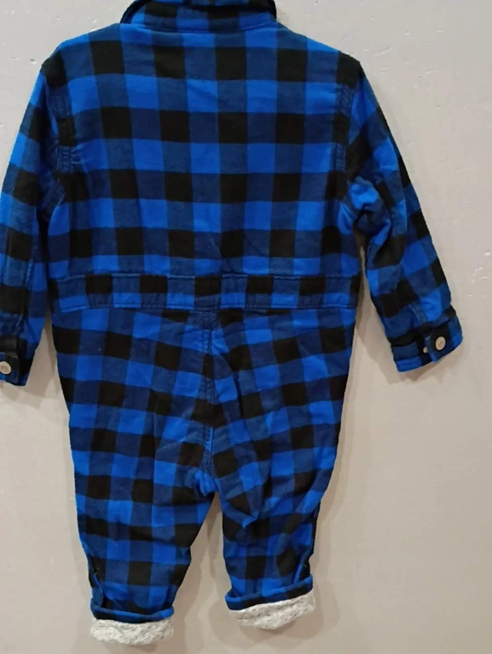 Gymboree Blue and Black Plaid Kids Jumpsuit Romper